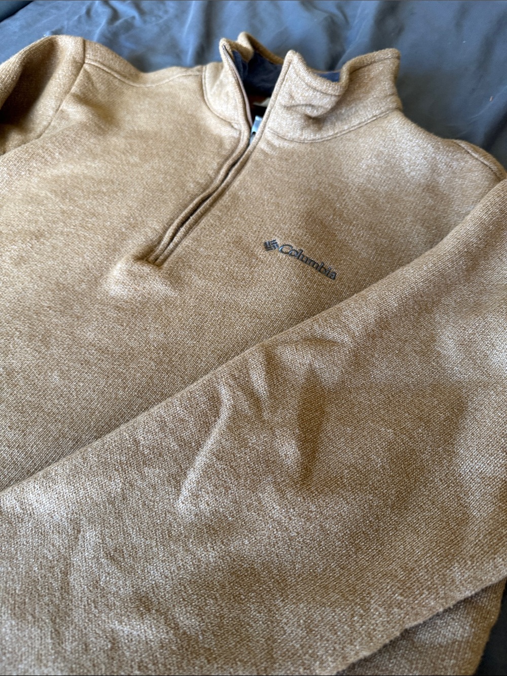 Columbia Men’s Beige Quarter-Zip Sweater